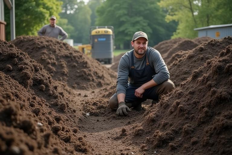 Local compost facility in action